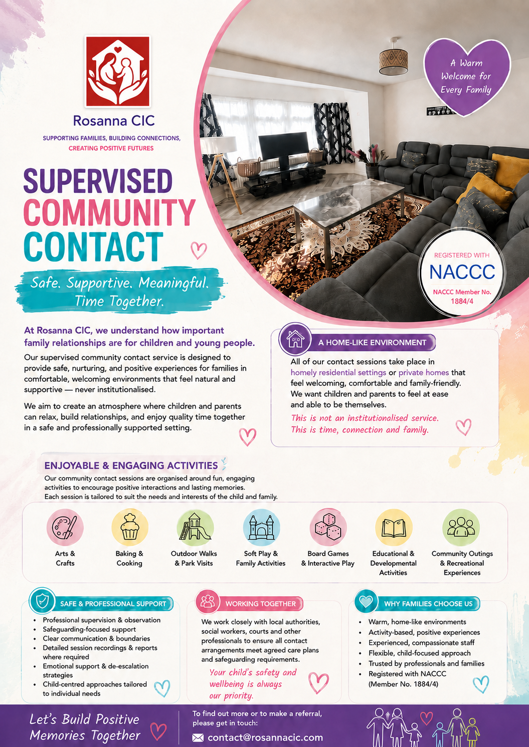 Rosanna CIC Supervised Community Contact leaflet
